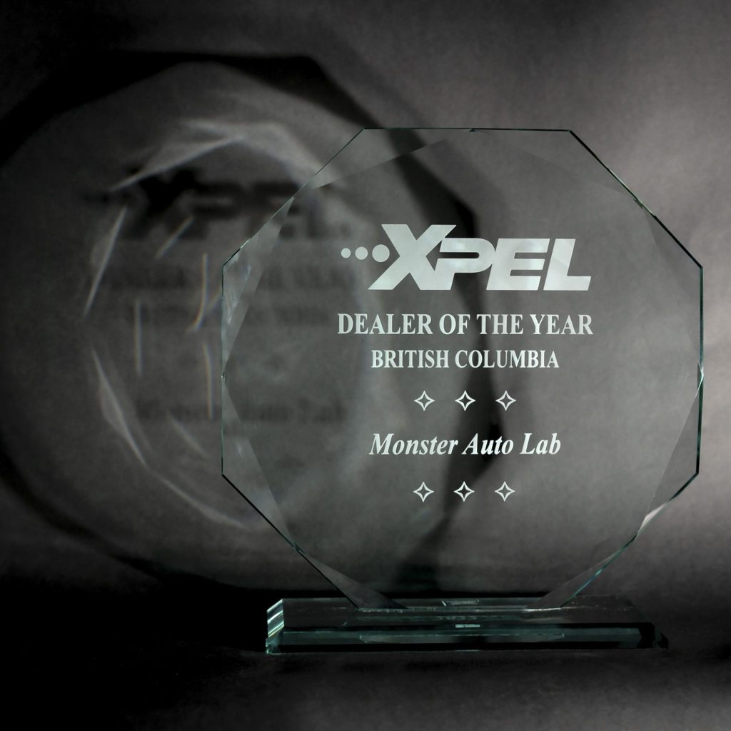 Monster Auto Lab XPEL number one dealer award Vancouver BC — award-winning window tint and paint protection film shop