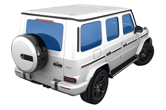 Sides and back windows tint package diagram at Monster Auto Lab Vancouver and Langley BC