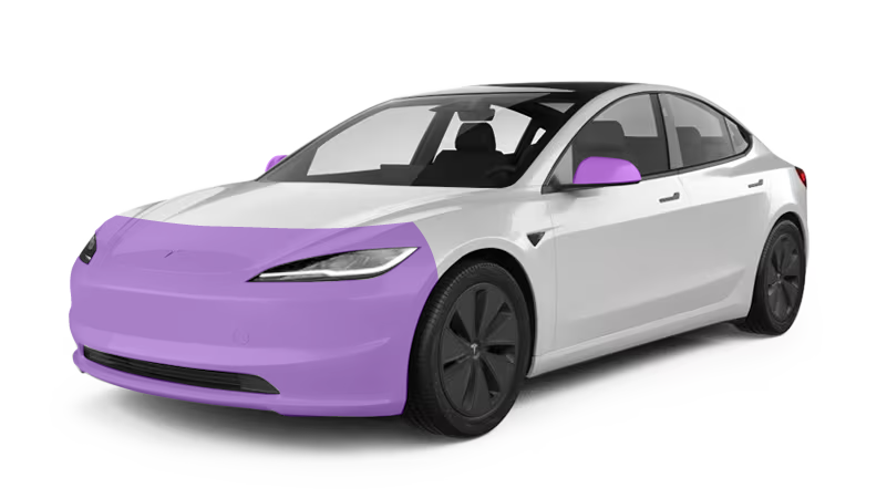 monster auto lab vancouver paint protection film partial front package tesla